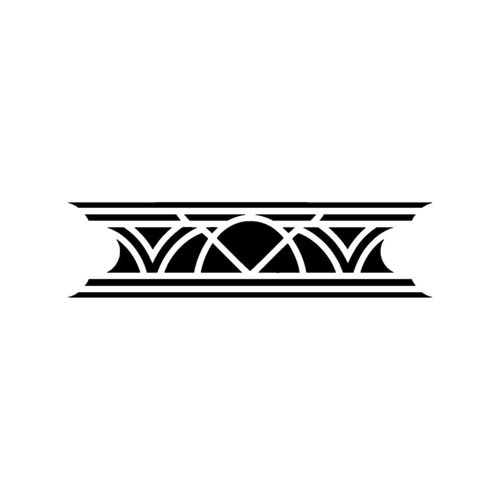 Geometric Ornament, Art Deco Border, Minimalist vector