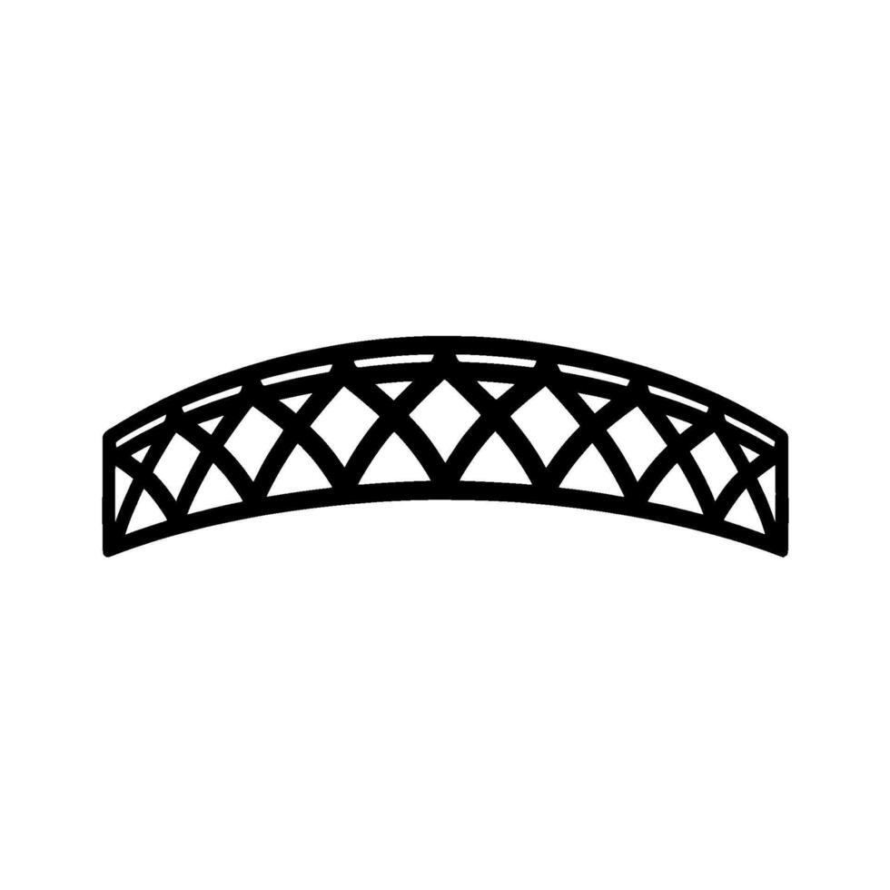 Geometric Arch, Minimalist, Black White - Bridge vector