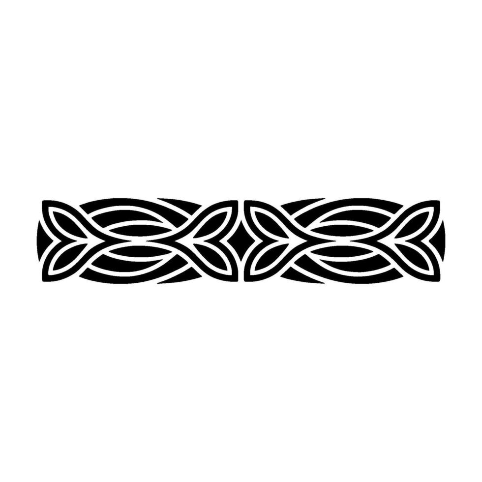 Intricate Celtic Border, Stylized Floral - Symmetrical vector