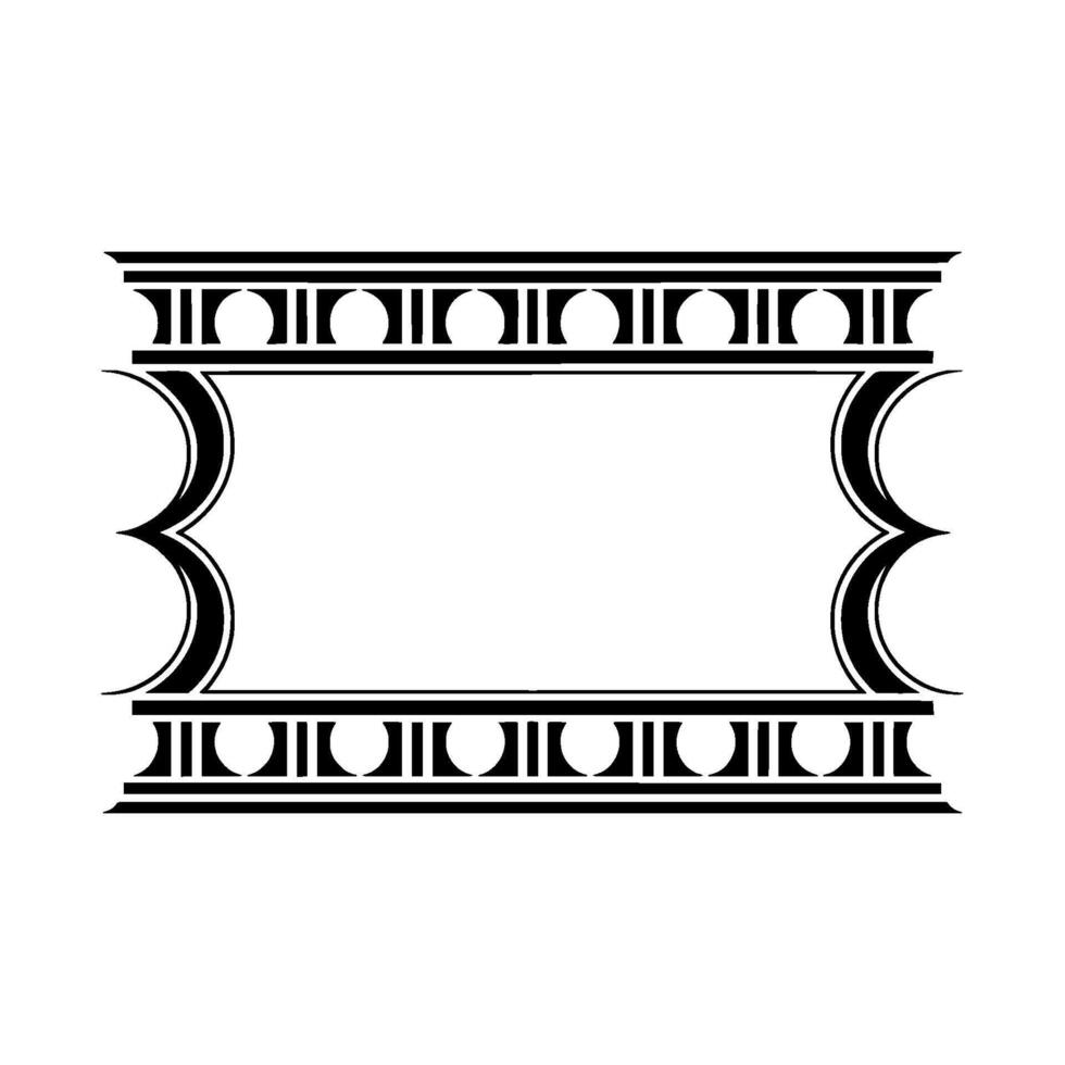 Art Deco Frame, Minimalist, Elegant Border, Vintage Style vector
