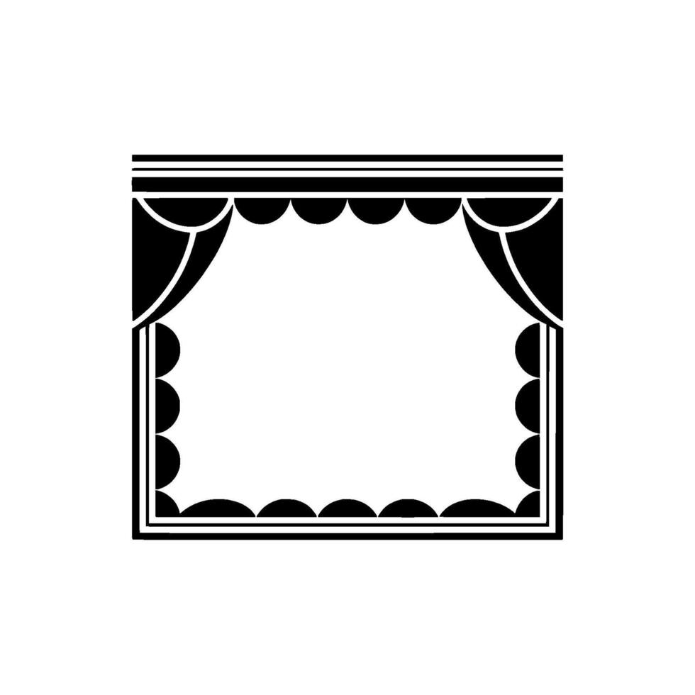 Art Deco Stage Border, Minimalist vector