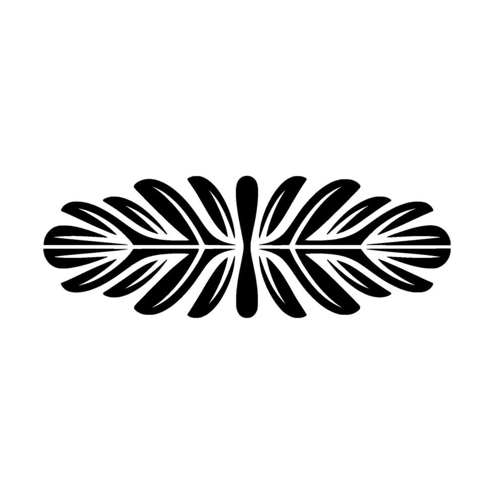 Abstract Fern Silhouette, Minimalist vector