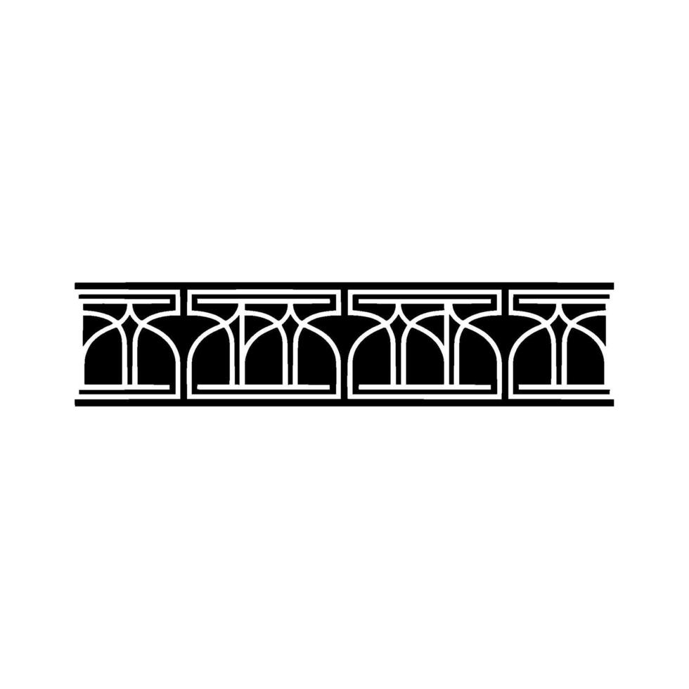 Geometric Deco Border, Elegant Pattern, Vintage - Ornamental vector