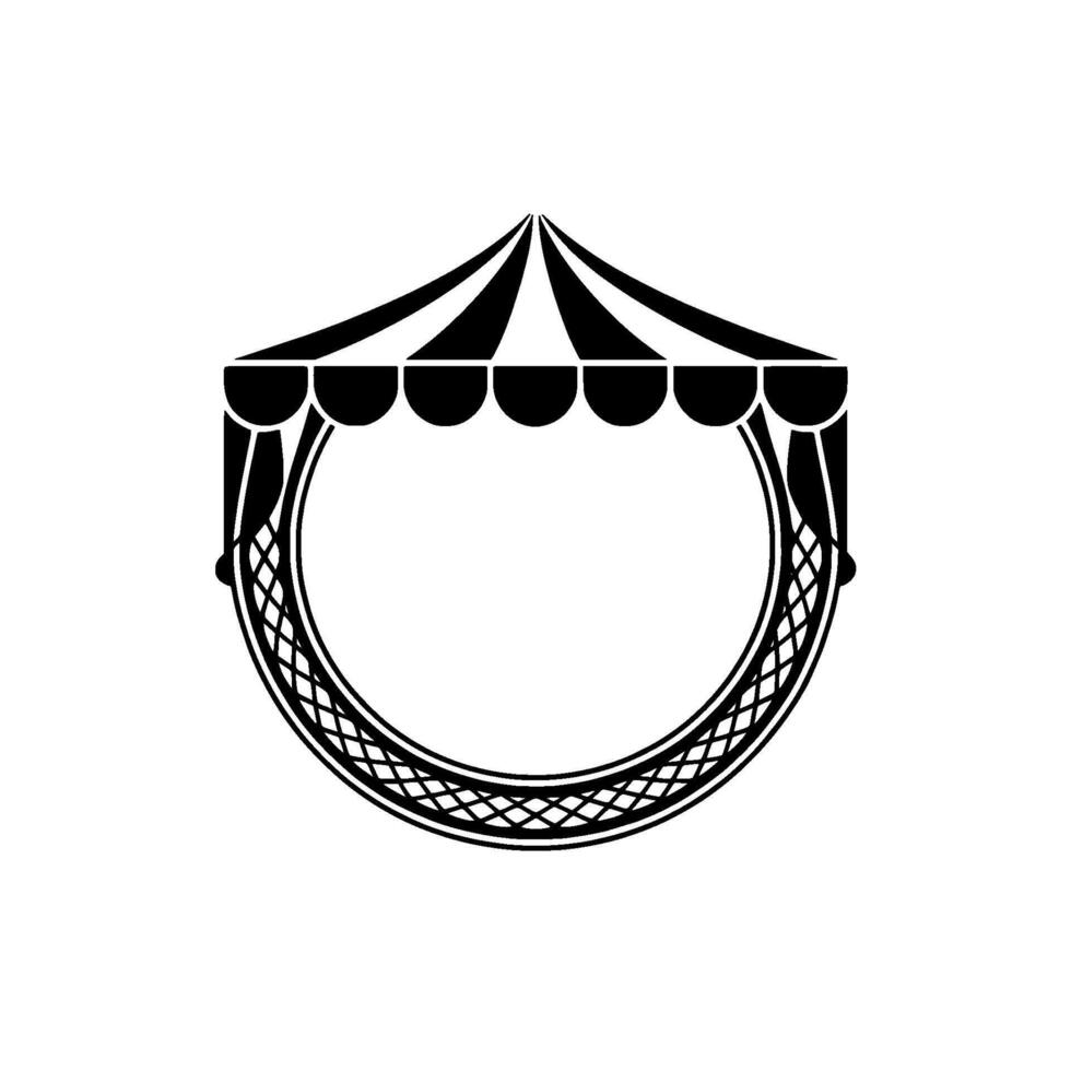 Geometric Canopy Emblem, Vintage Revival vector