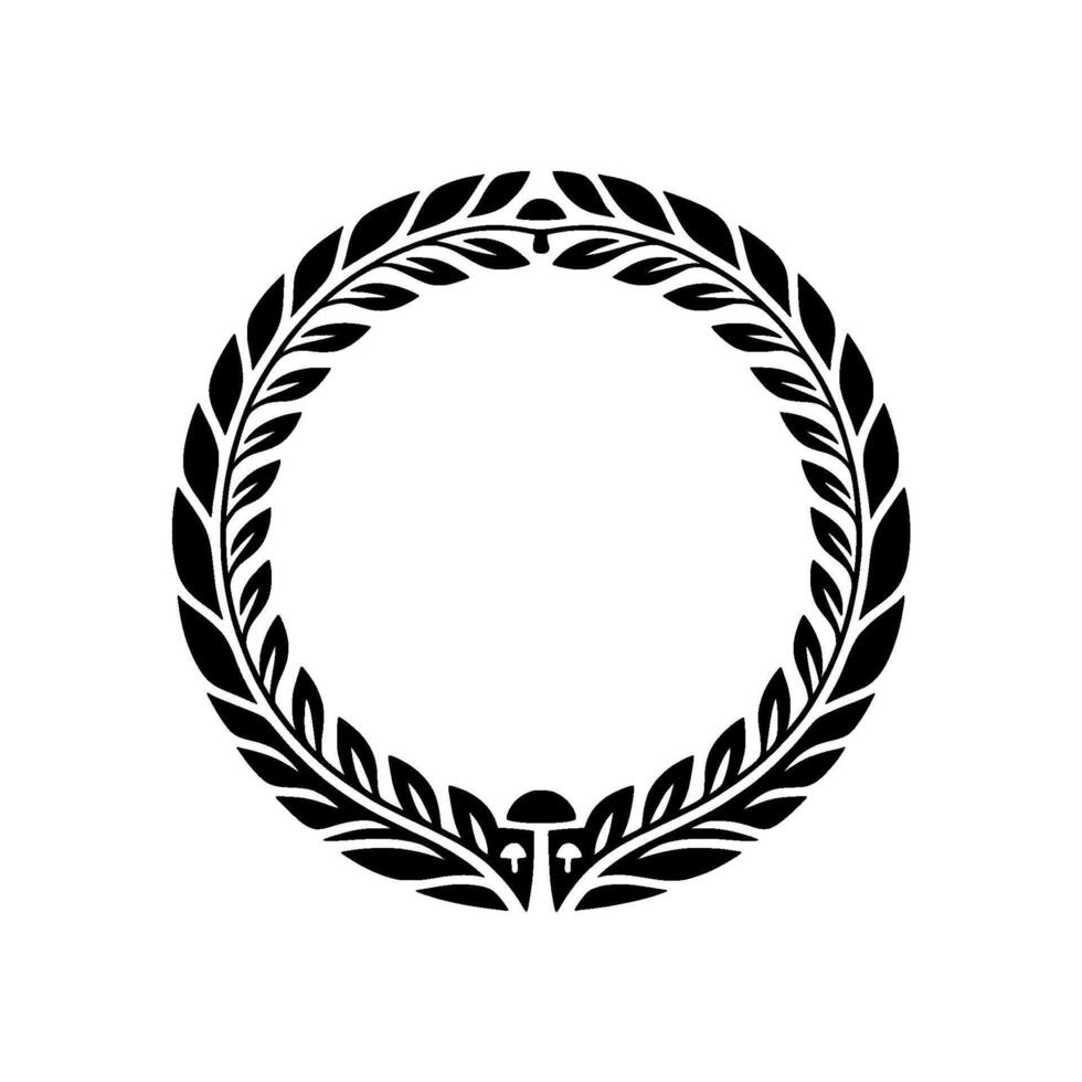 Elegant Laurel Wreath, Minimalist, Blank Space - Laurel wreath vector