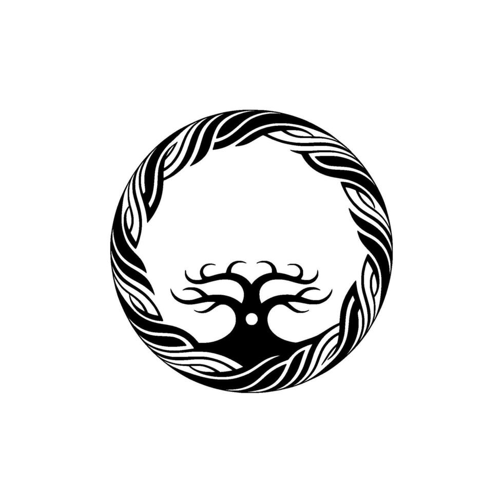Eternal Cycle Tree of Life within a Celtic Knot vector
