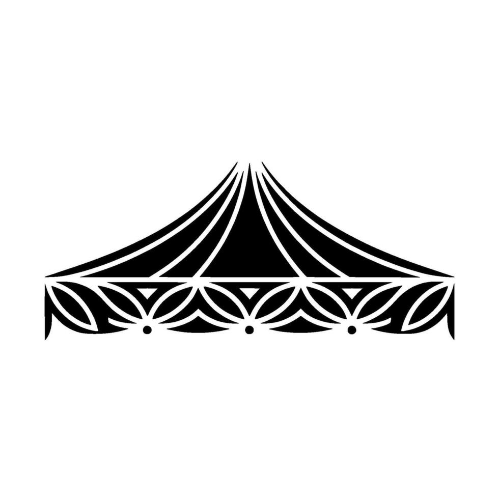 Geometric Tent Silhouette, Tribal, Minimalist Emblem vector