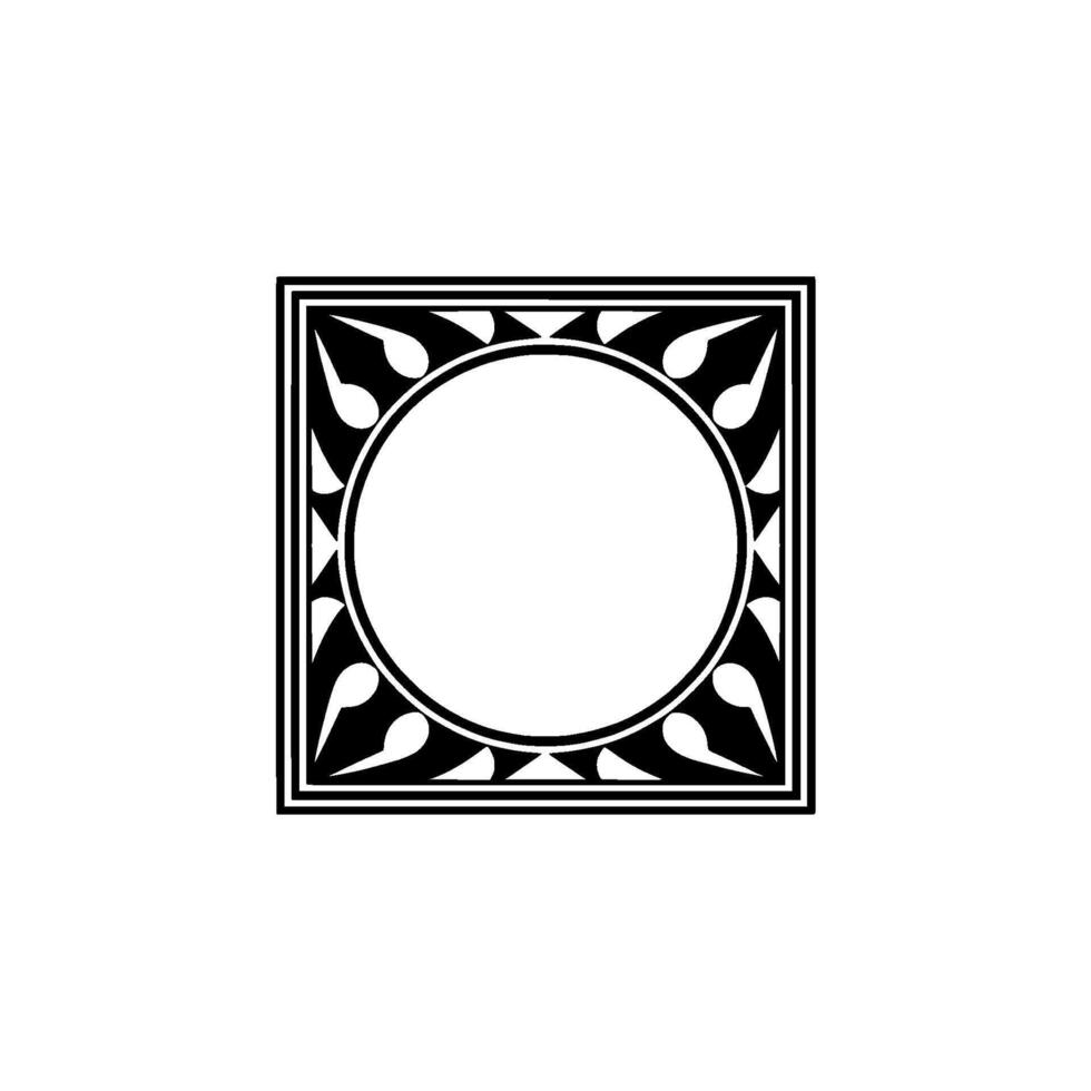 Geometric Sun Emblem, Vintage Revival, Minimalist vector