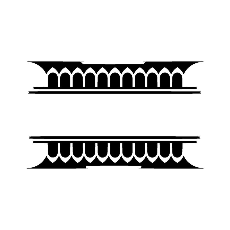 Elegant Divider Set Stylized Black White Ornamentation vector