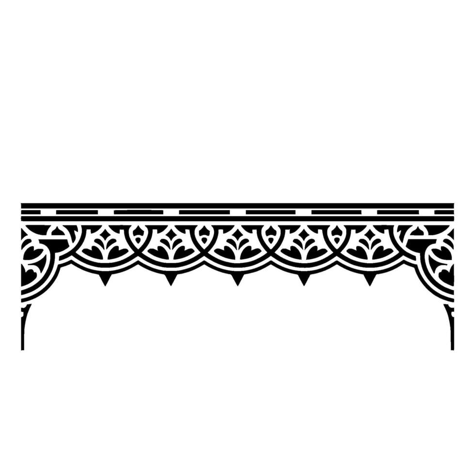 Intricate Black Border, Decorative Ornament, Vintage Style - Pattern vector