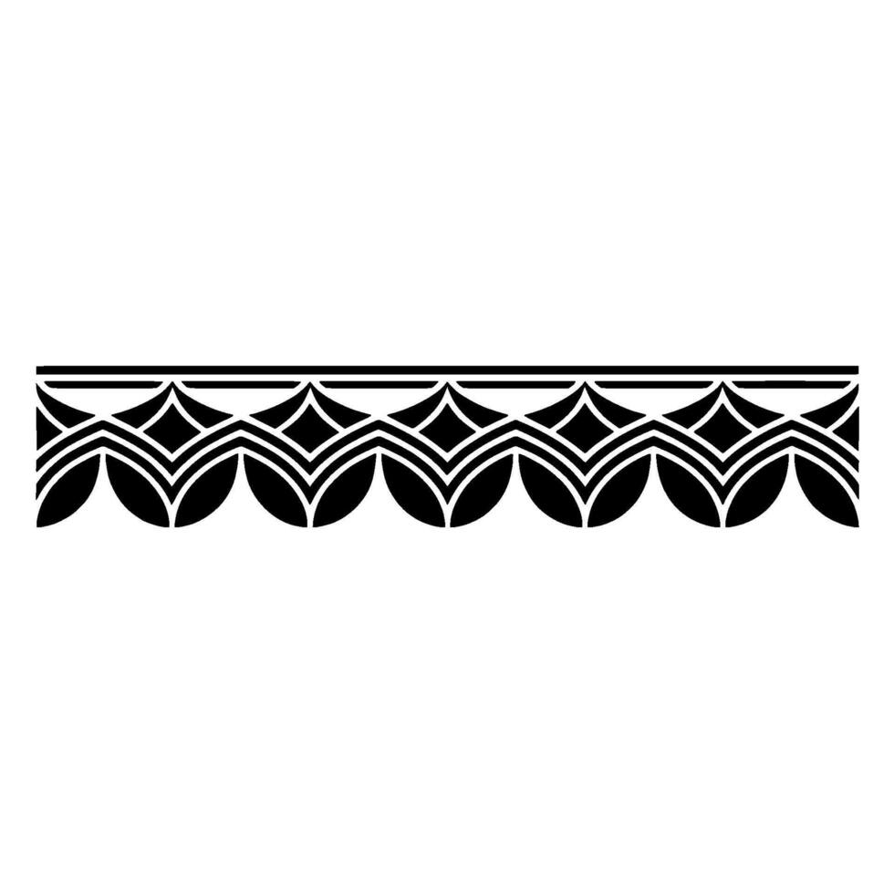 Geometric Wave Border, Art Deco Style - Pattern - Artdeco vector