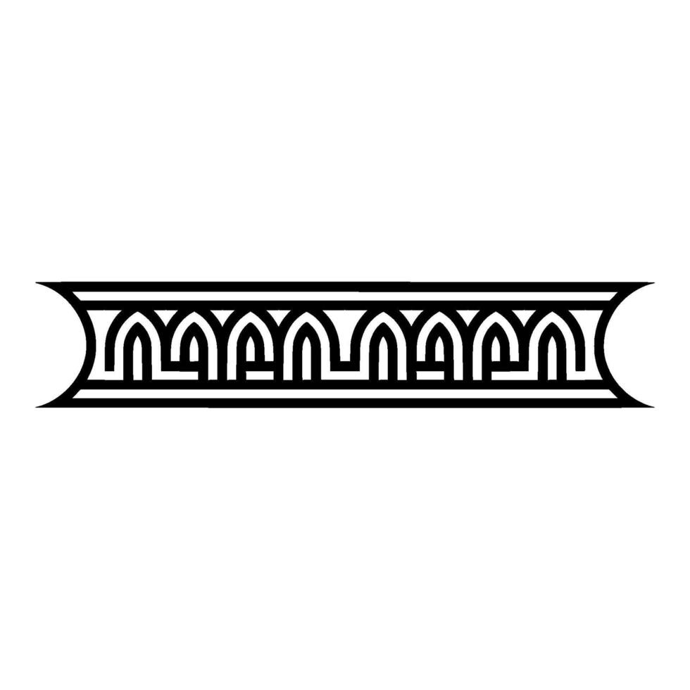 Art Deco Ribbon Border, Geometric Ornamentation vector
