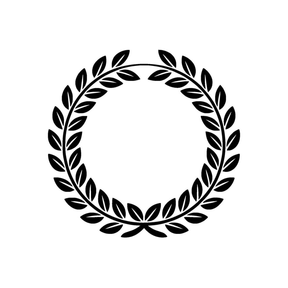 Elegant Laurel Wreath, Minimalist , Celebration - Award vector