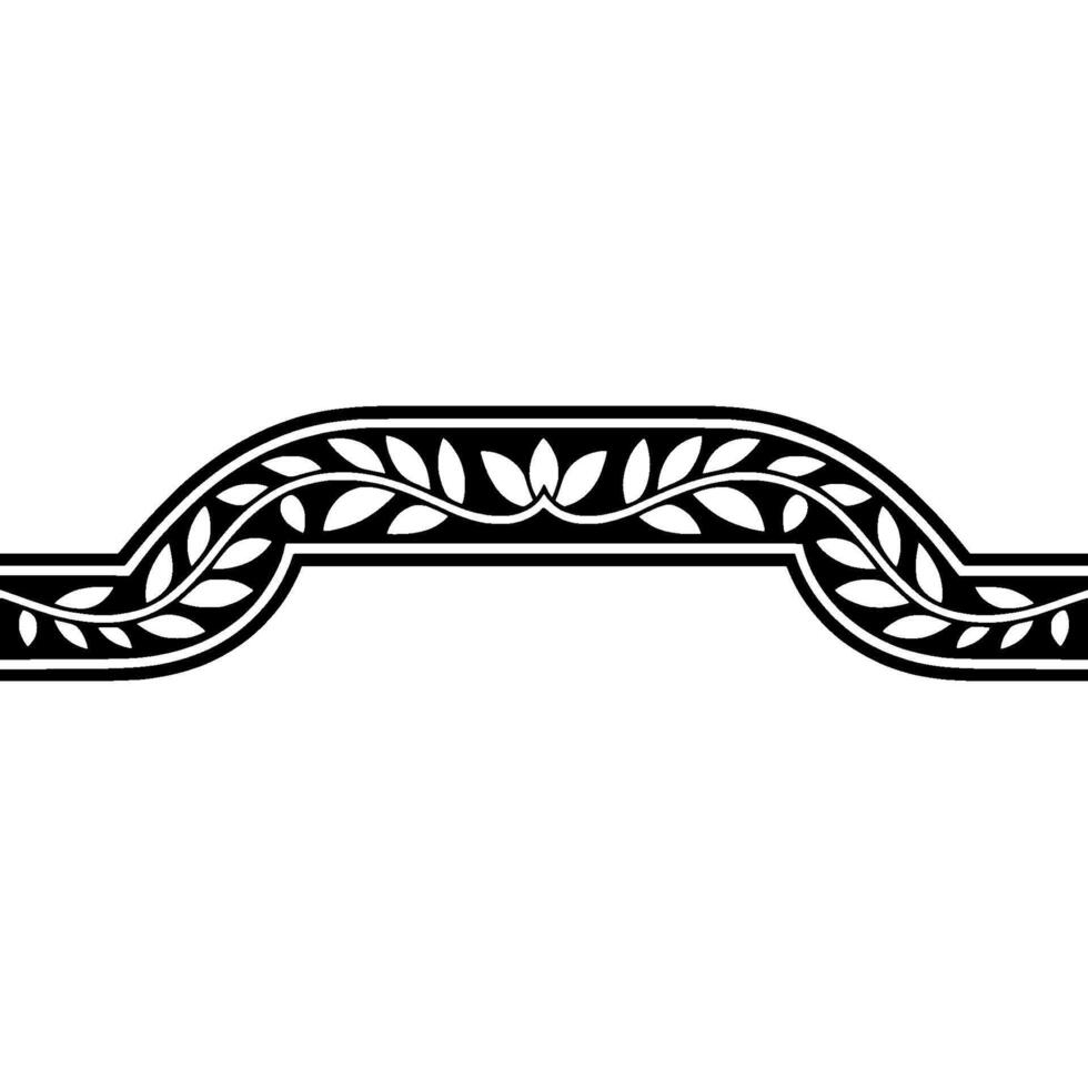 Stylized Laurel Branch Border, Vintage Element - Art deco vector