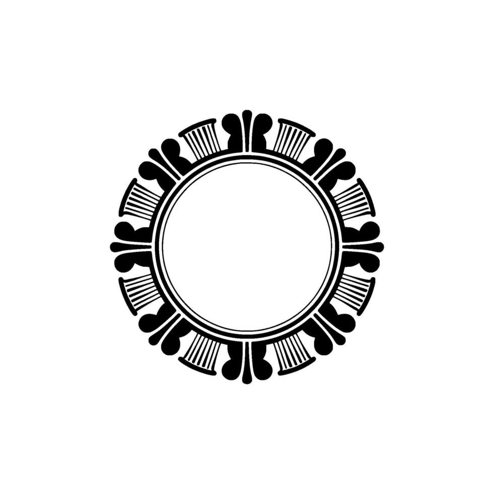 Intricate Circular Frame, Geometric , Minimalist Aesthetic vector