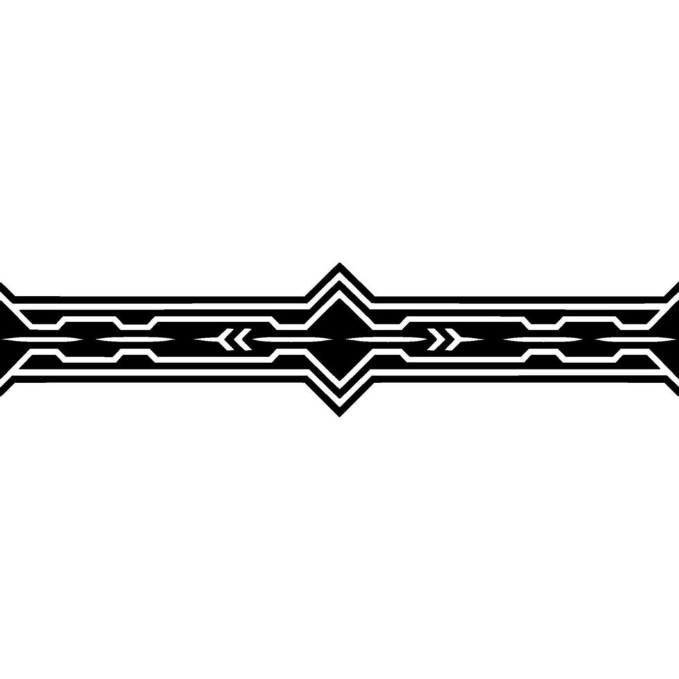 Geometric Deco Border, Streamlined, Vintage Aesthetic - Stylized vector