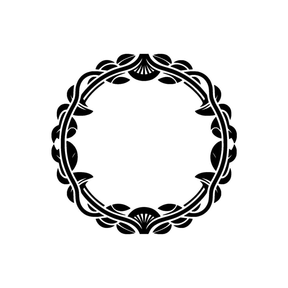 Elegant Botanical Frame, Art Deco Style - Wreath vector
