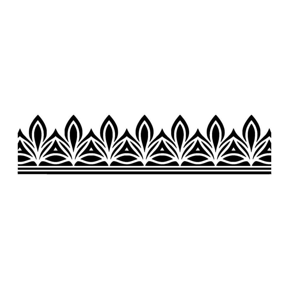 Art Deco Floral Border, Elegant Element - Geometric - Artdeco vector