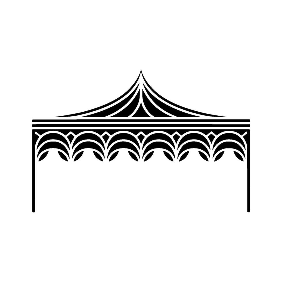 Geometric Tent Silhouette, Art Deco Inspired vector