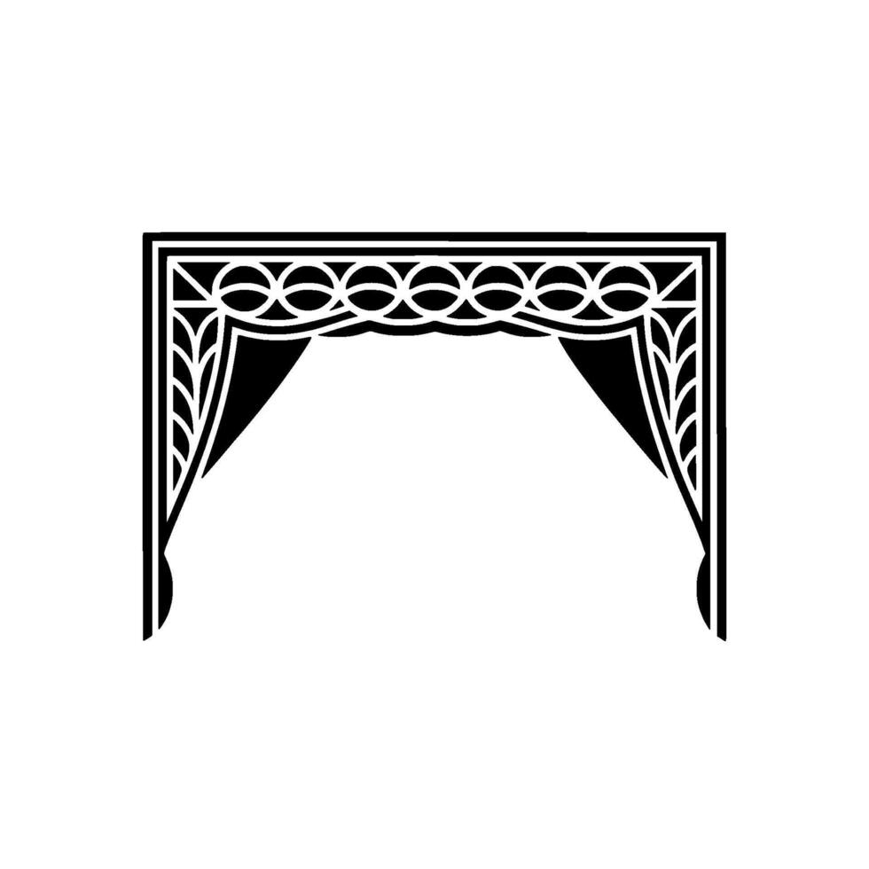 Art Deco Archway, Geometric Ornamentation, Minimalist - Frame vector