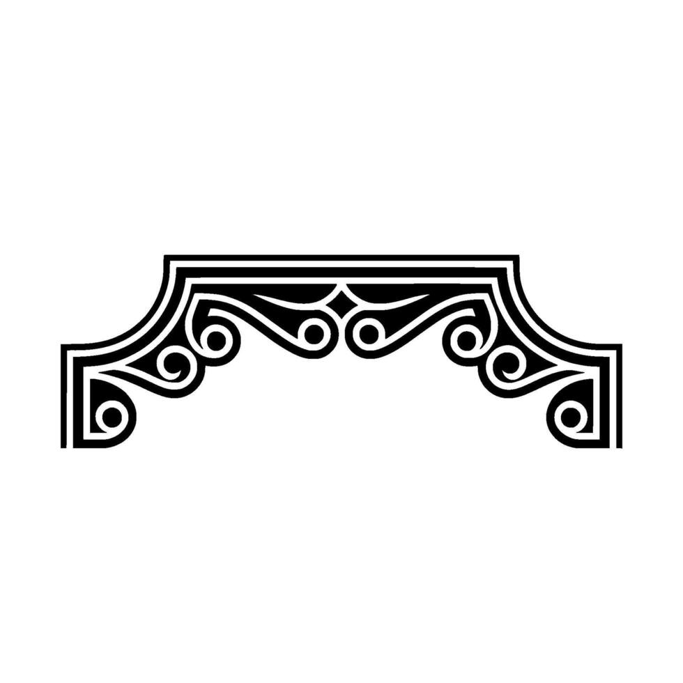 Ornate Black Decorative Arch Vintage Style Element vector