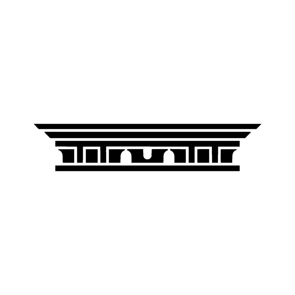 Classical Column Capital, Minimalist, Elegant Ornamentation vector