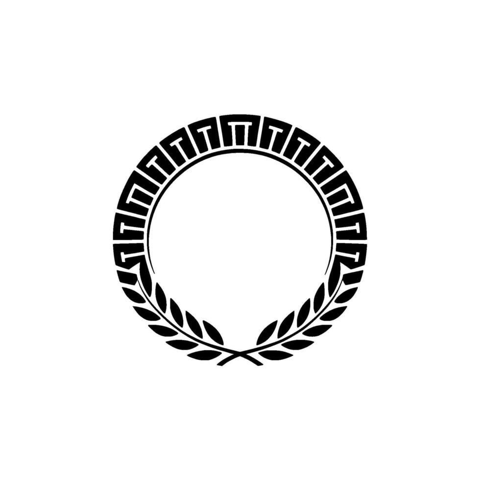 Elegant Laurel Wreath Border, Classic vector