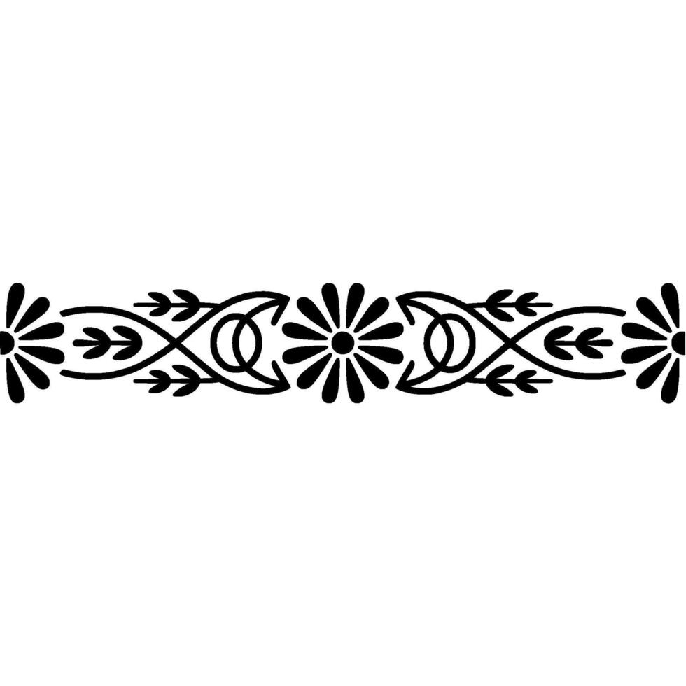 Stylized Floral Border, Vintage Element - Composition vector