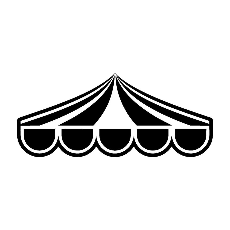 Minimalist Tent Silhouette, Modern Emblem, Protective Shade vector