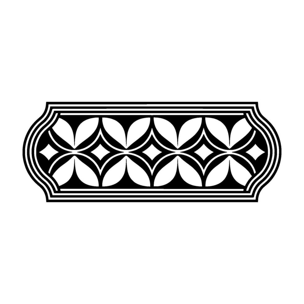 Elegant Byzantine Ornament, Geometric Border vector