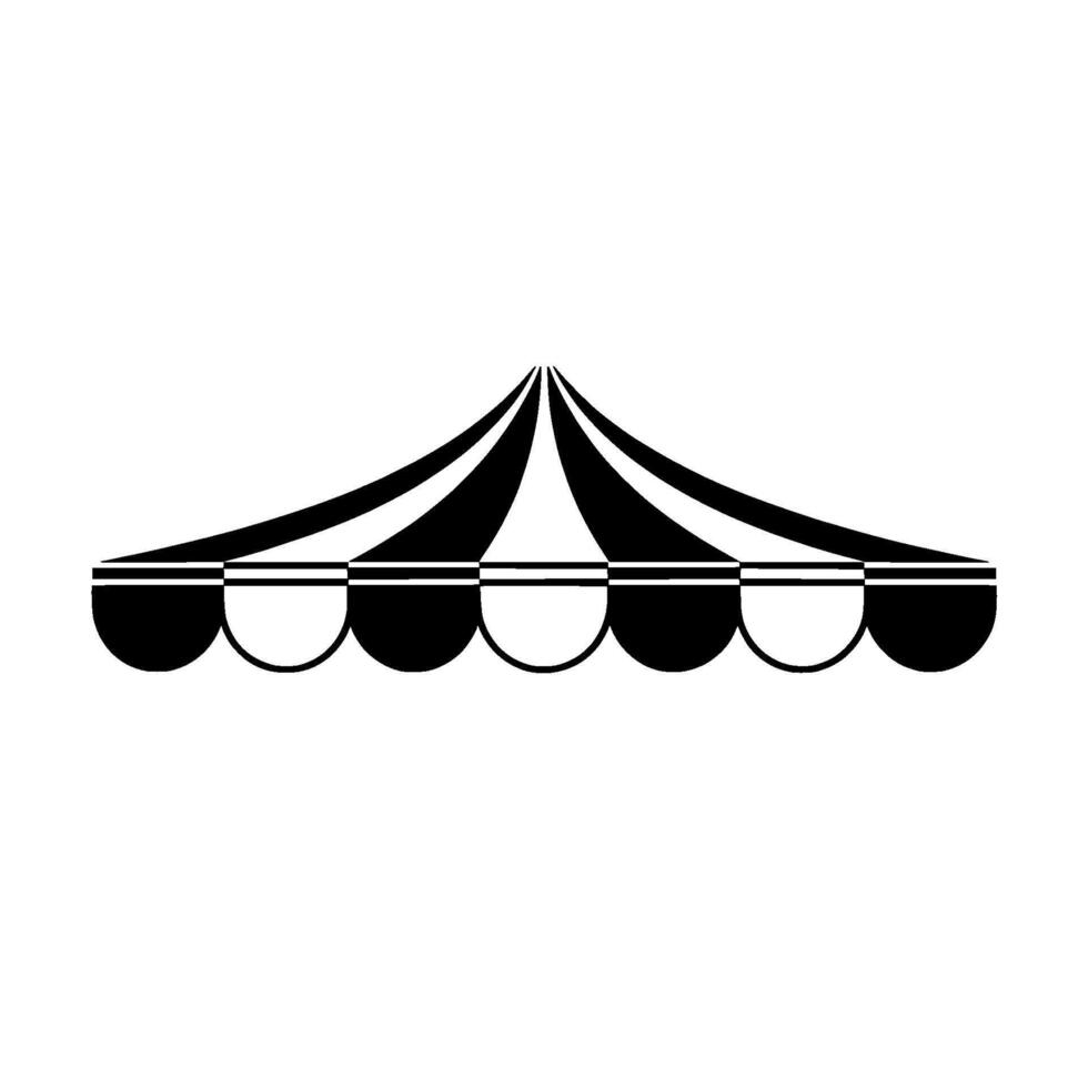 Minimalist Tent Silhouette, Geometric - Abstract vector