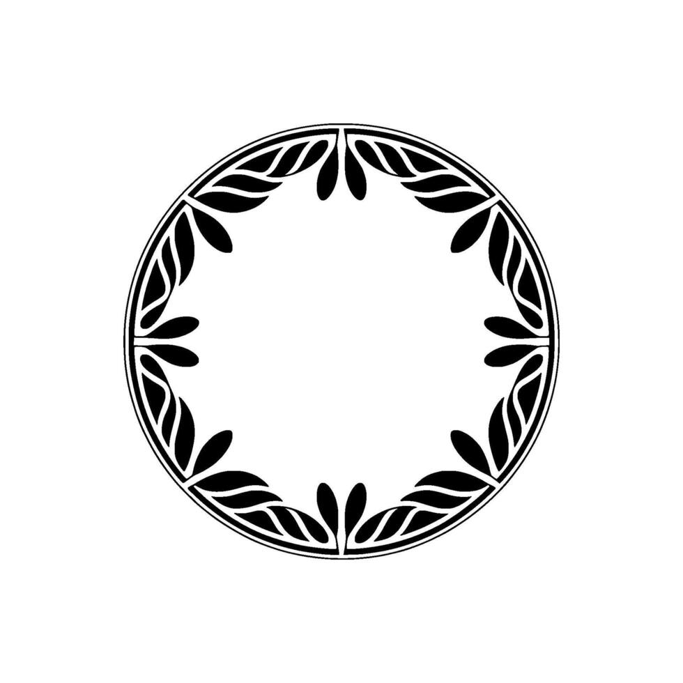 Elegant Botanical Circle, Vintage Element - Ornament vector
