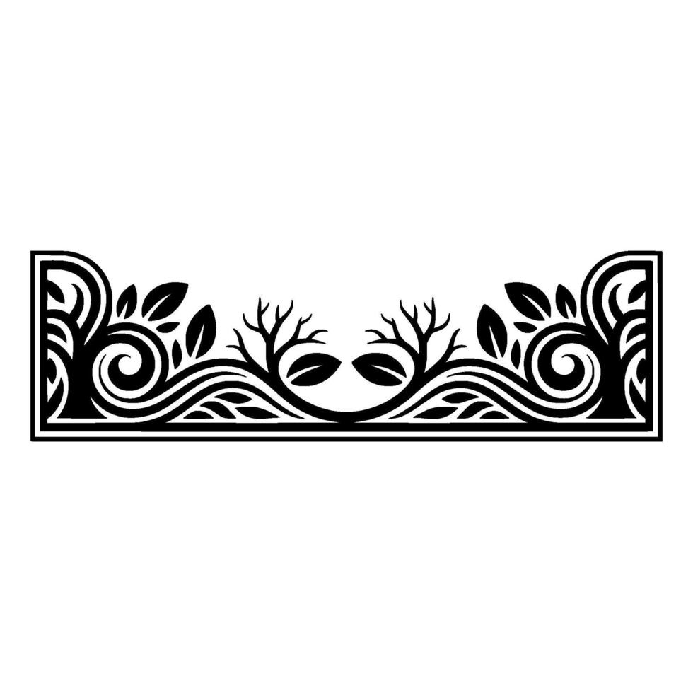 Elegant Botanical Border, Vintage Style - Floral, Frame vector
