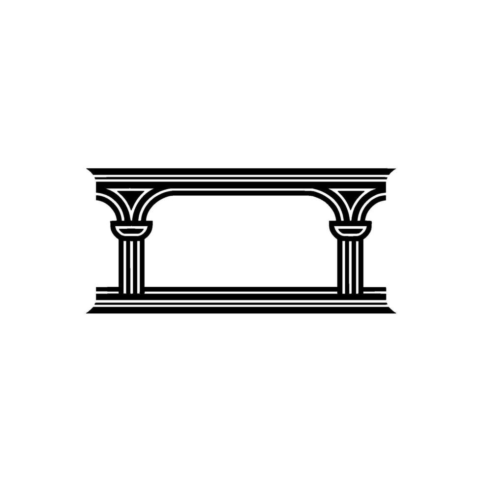 Elegant Archway, Minimalist , Classical Motif vector