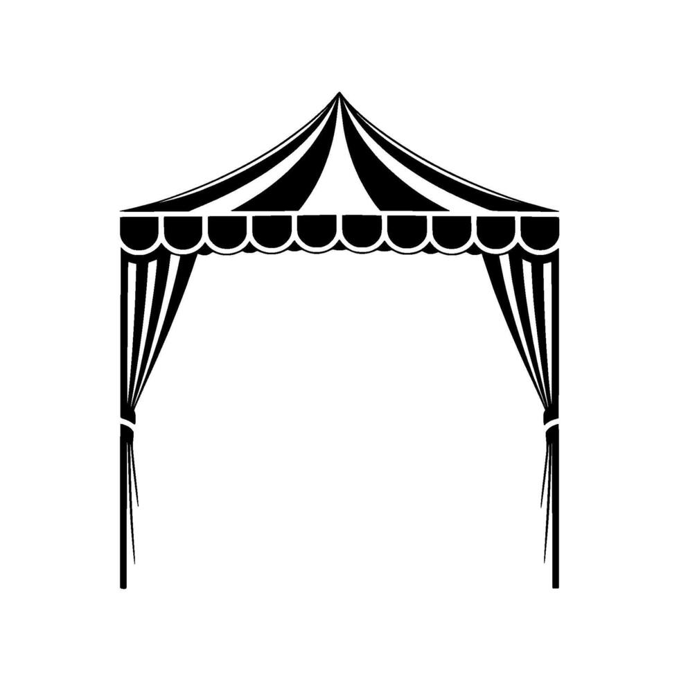 Elegant Canopy Silhouette, Minimalist vector