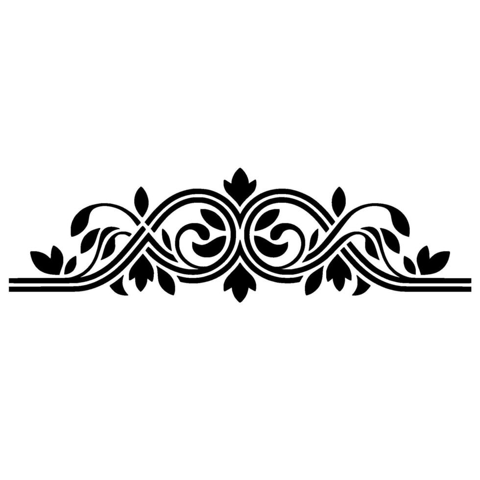 Elegant Floral Border, Vintage Element - Leaf - Ornament vector