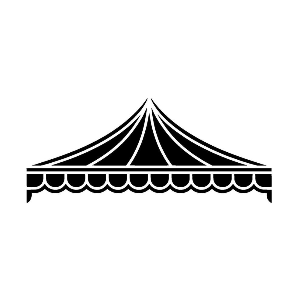 Minimalist Tent Silhouette, Modern Event - Festival vector