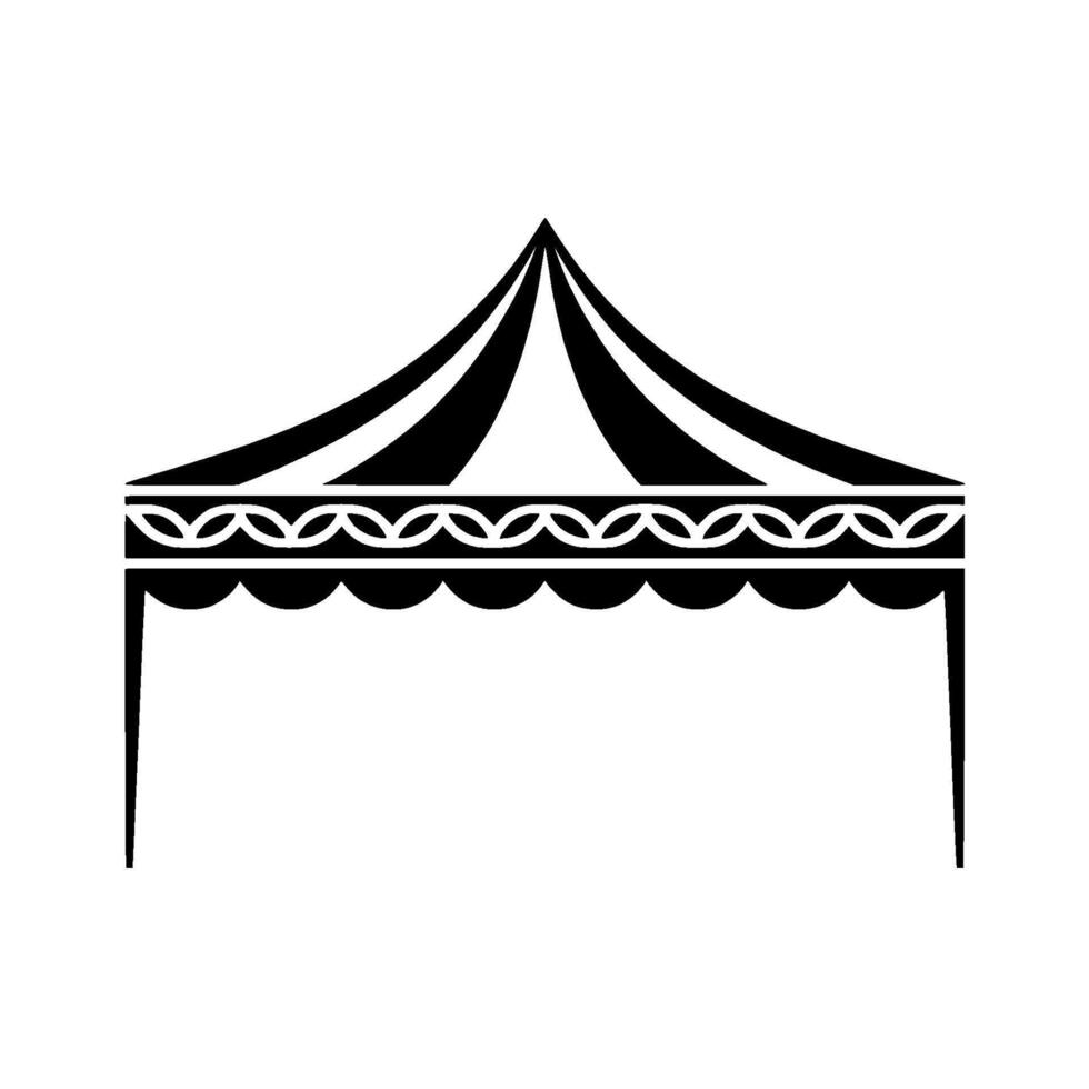 Minimalist Tent Silhouette, Event Illustration - Modern vector