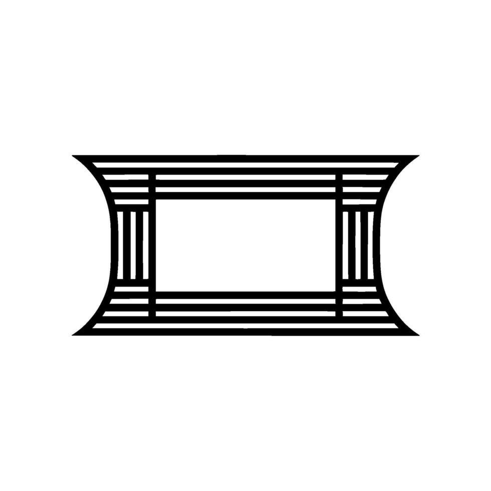 Geometric Window Frame, Minimalist , Subtle Gradient vector