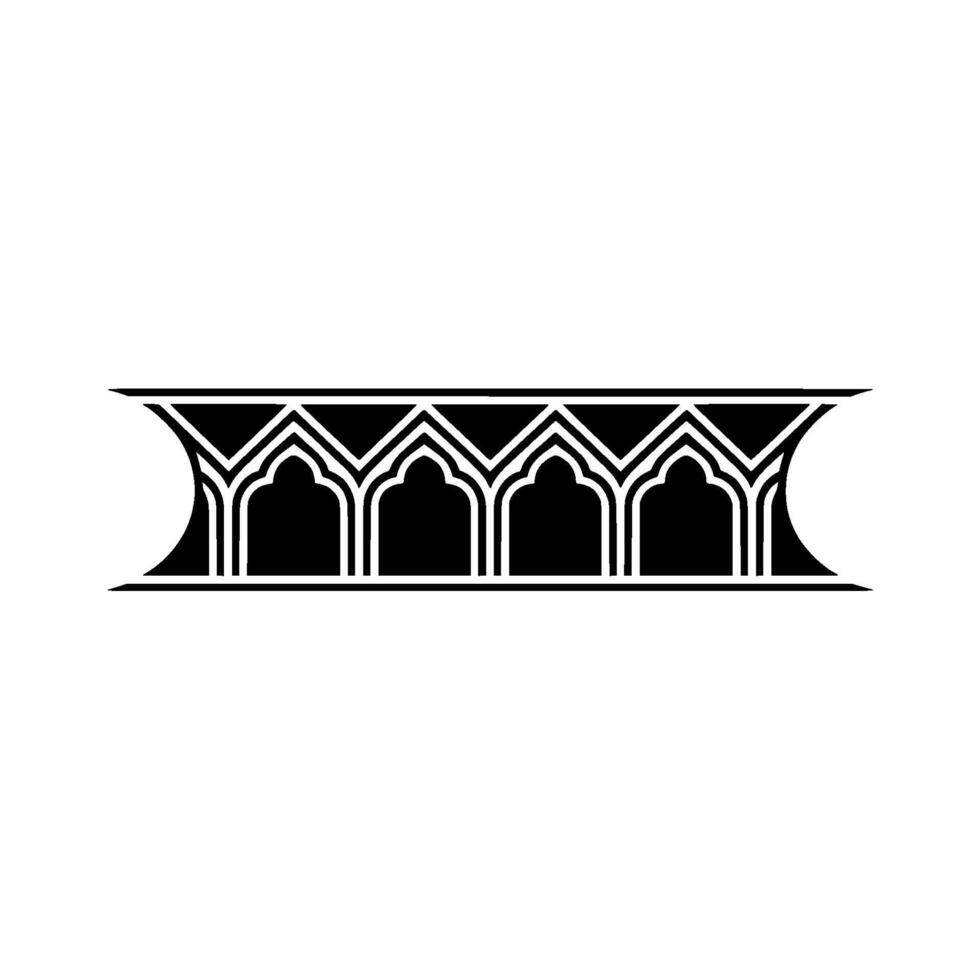 Gothic Arch Ornament, Minimalist, Elegant Border - Pattern vector