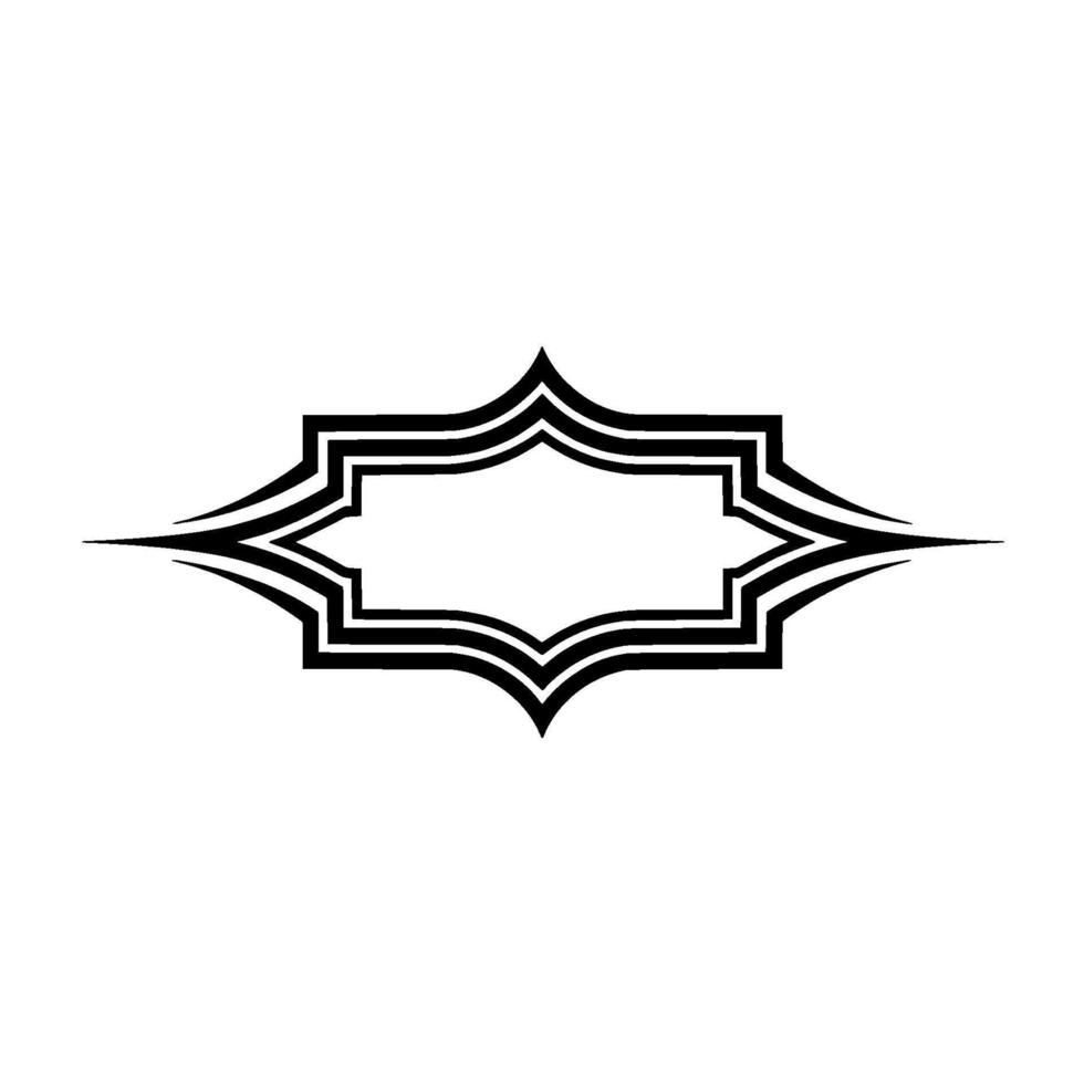 Geometric Ornament, Minimalist Frame, Elegant Outline vector