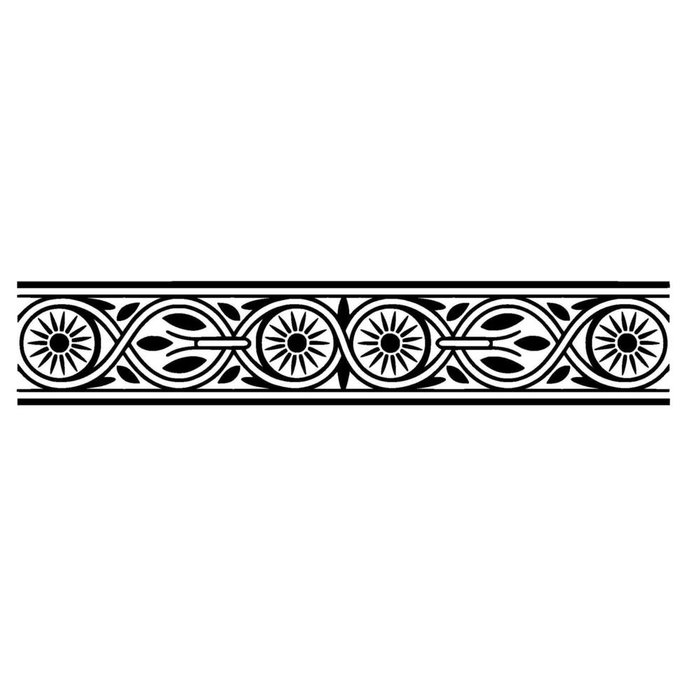 Elegant Black Decorative Border, Classical Motif vector