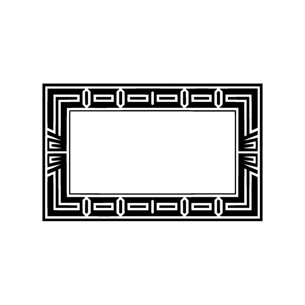 Geometric Deco Frame, Minimalist , Elegant Border - Pattern, Vintage vector