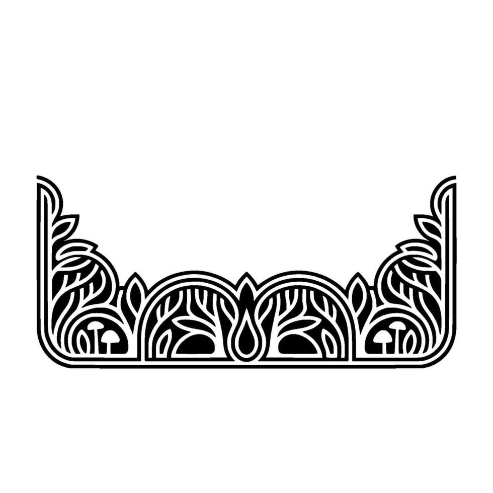 Intricate Botanical Border, Art Nouveau Inspired - Ornamentation vector