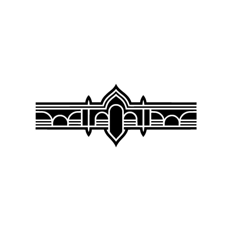 Art Deco Ornament, Geometric , Minimalist Emblem vector