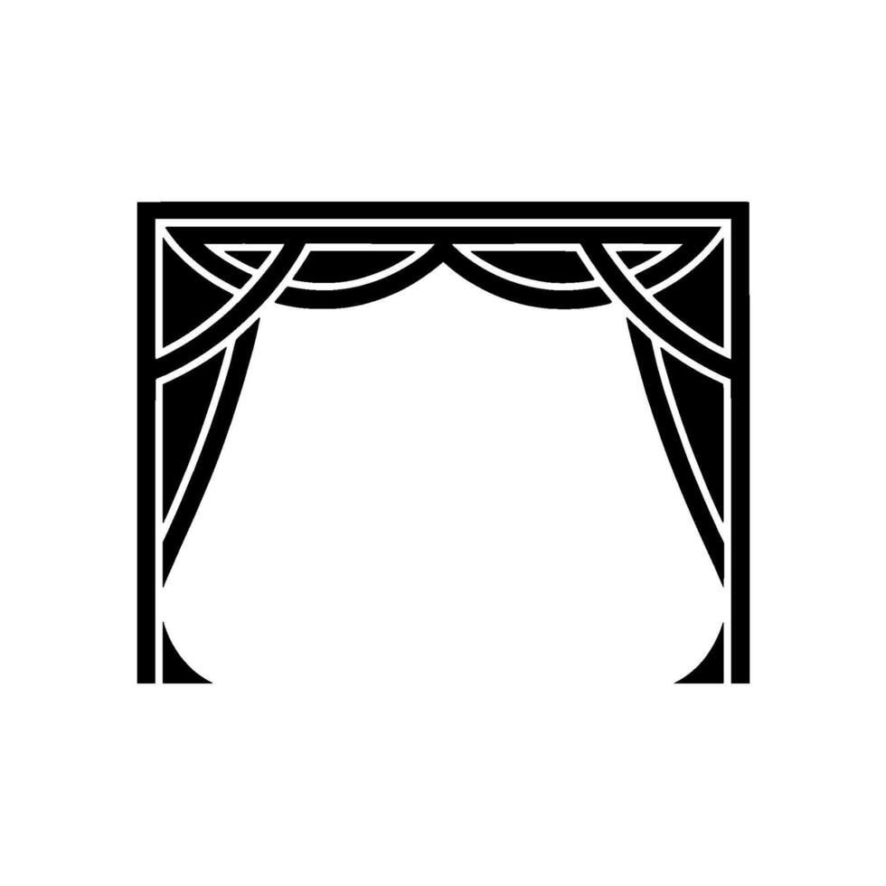 Geometric Stage, Art Deco Frame, Dramatic Backdrop vector