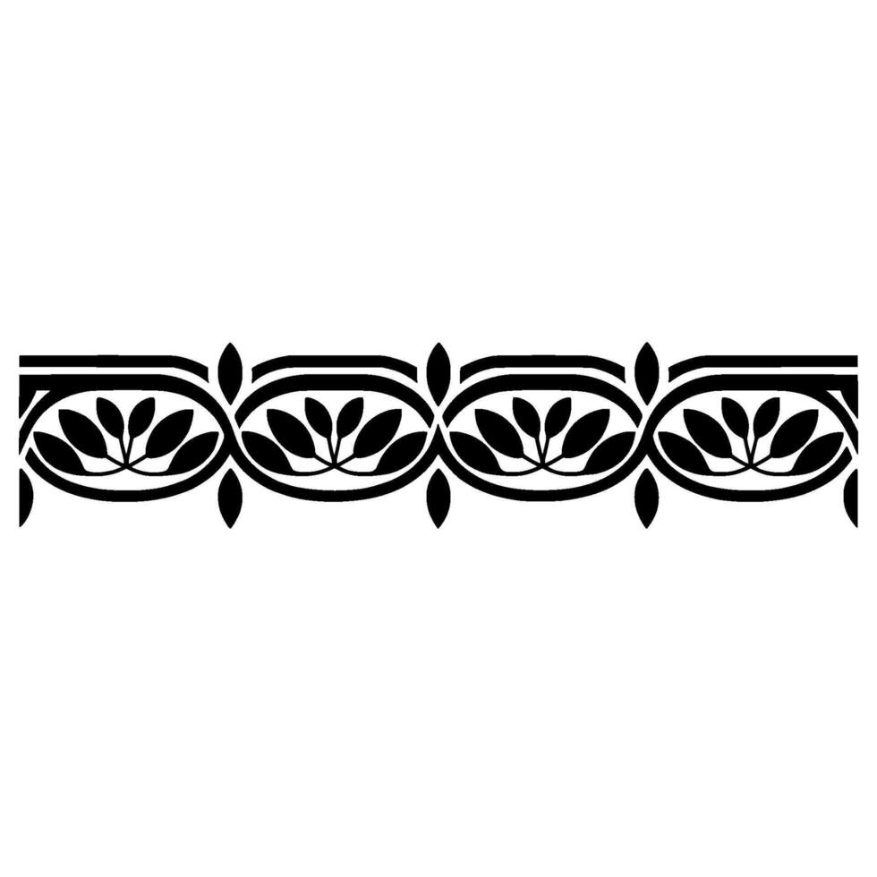 Elegant Botanical Border, Vintage Style, Decorative Element - Leaf - Floral vector