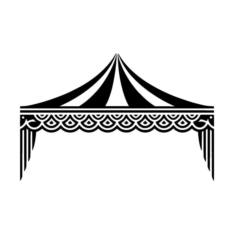 Art Deco Tent Silhouette, Elegant Event vector