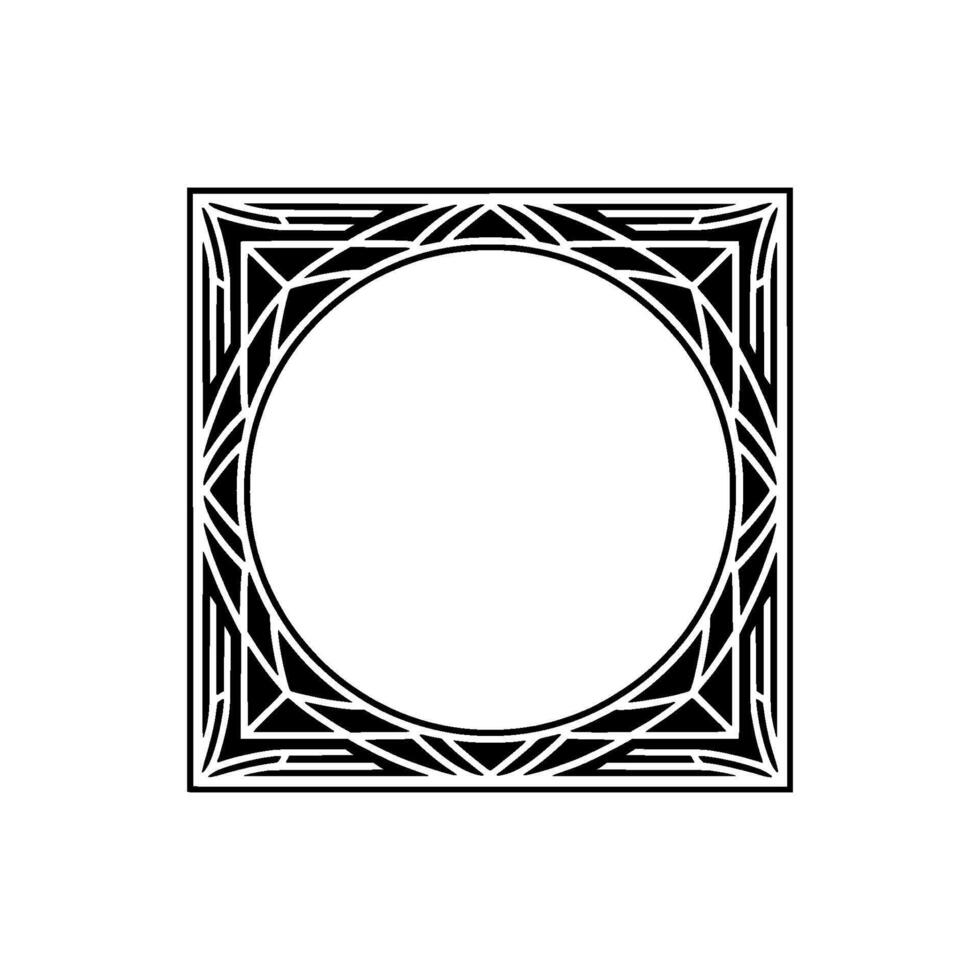 Geometric Frame, Intricate , Minimalist Composition vector
