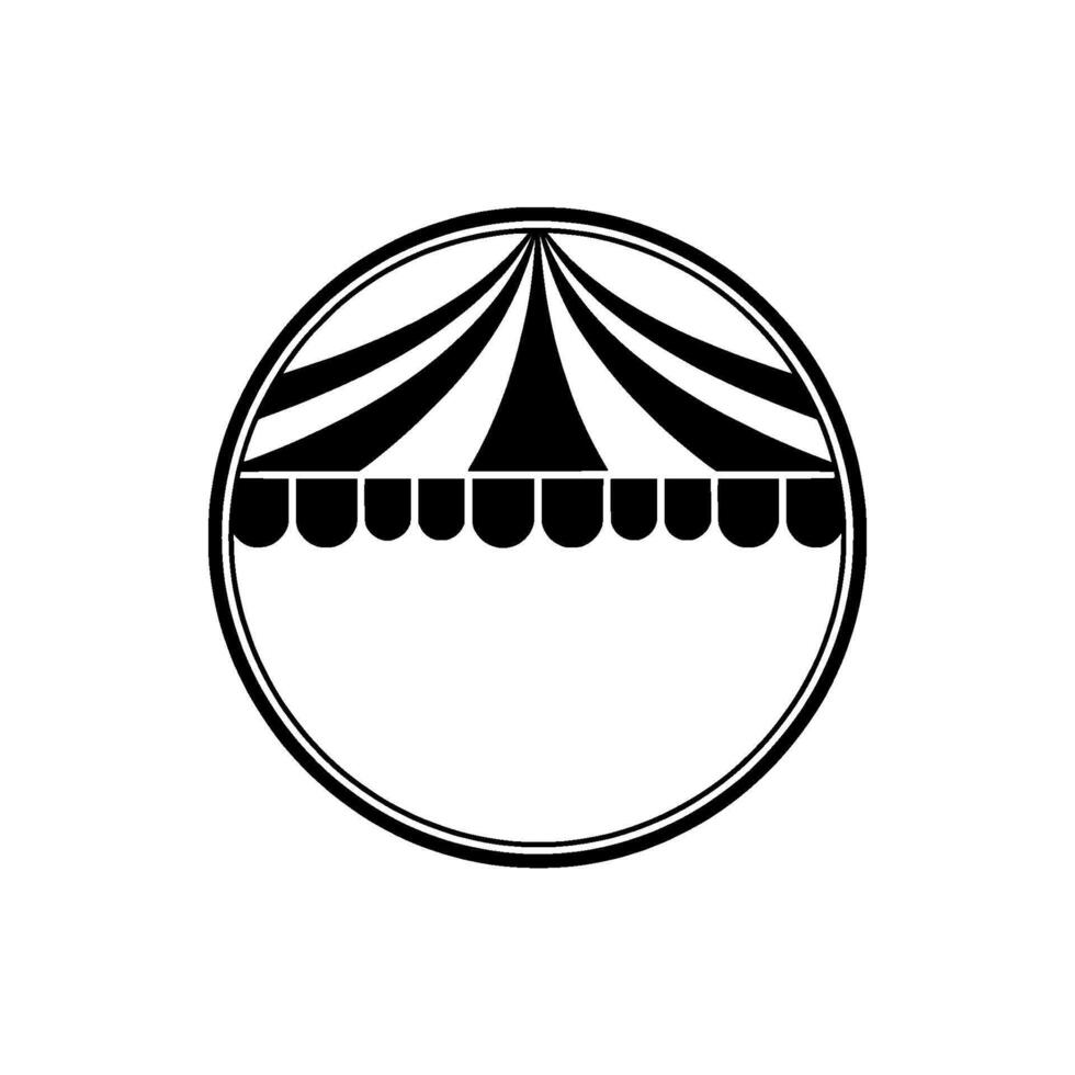 Minimalist Tent Emblem, Vintage Circus vector